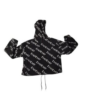 bebe Logo Sherpa Hoodie & Beanie Set | Black | Cozy Street Style